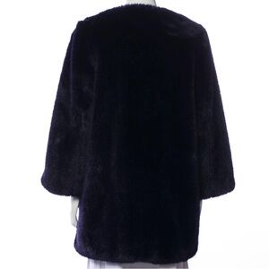 Michael Kors Blue Faux Fur Coat